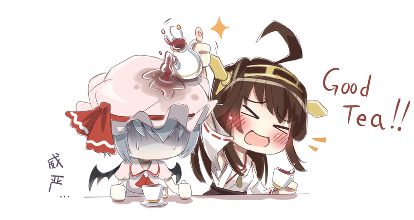 remilia scarlet and kongou (touhou and 1 more) drawn by tanto_(tc1995)