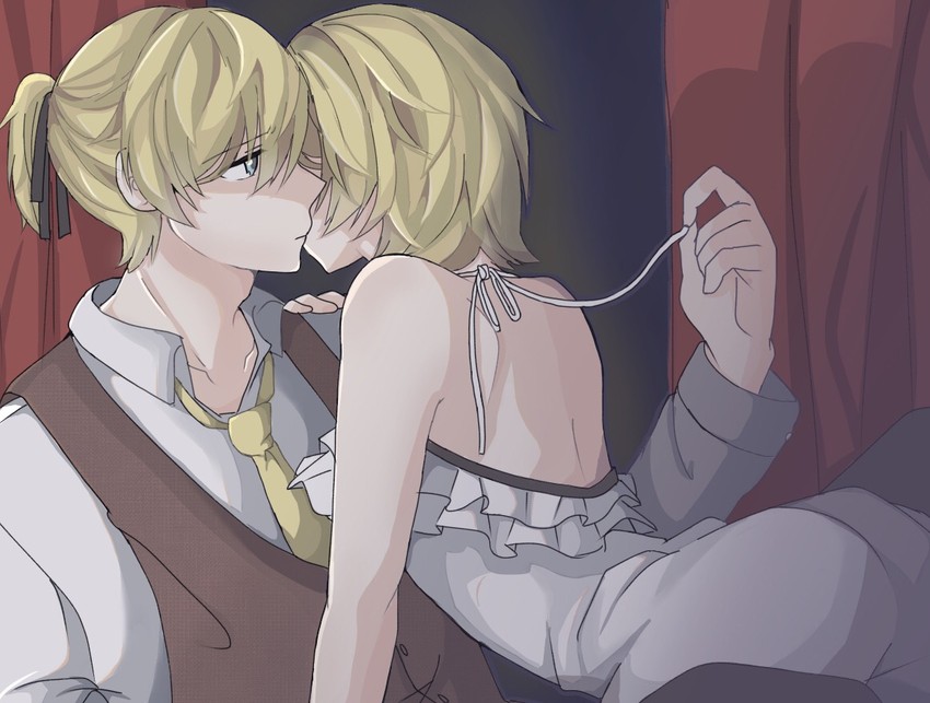 kagamine rin and kagamine len (vocaloid and 1 more) drawn by kefuko_(user_gheu2755)