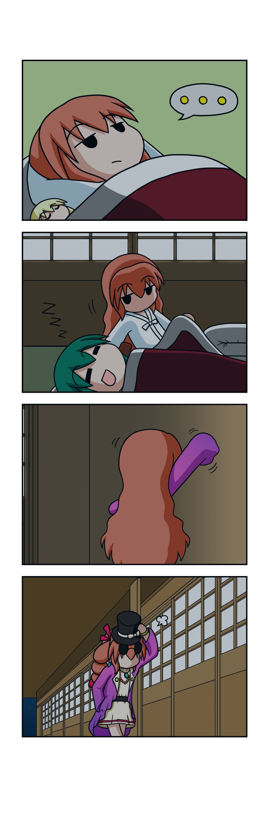 kasodani kyouko, lily white, and yorigami jo'on (touhou) drawn by rakugaki-biyori
