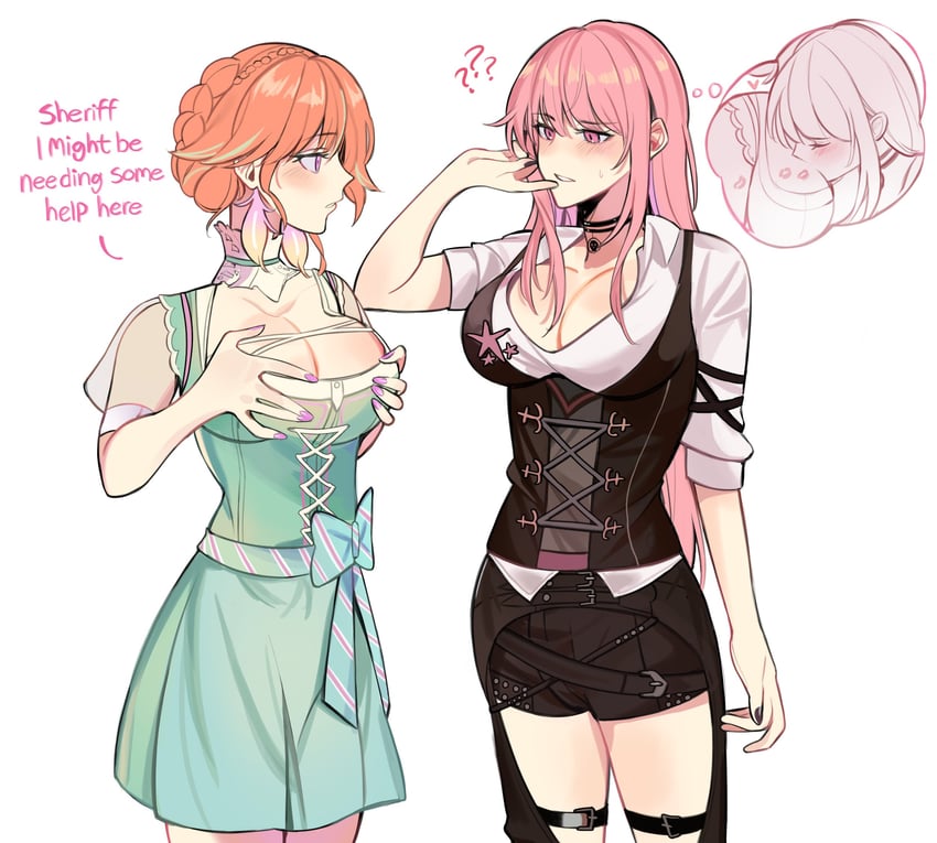 mori calliope and takanashi kiara (hololive and 1 more) drawn by amlichan