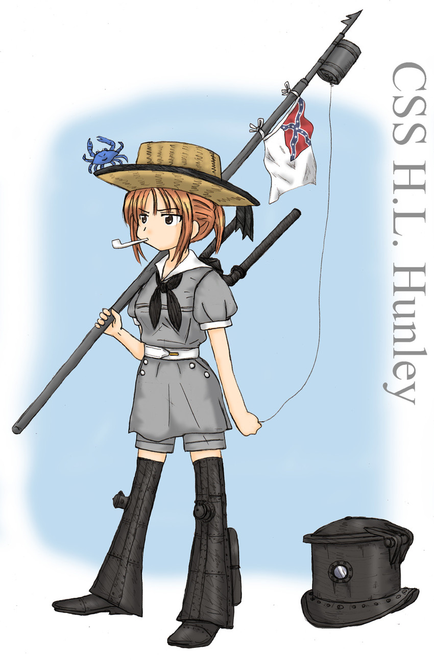 h l hunley (original) drawn by ernest_(sieg1945)