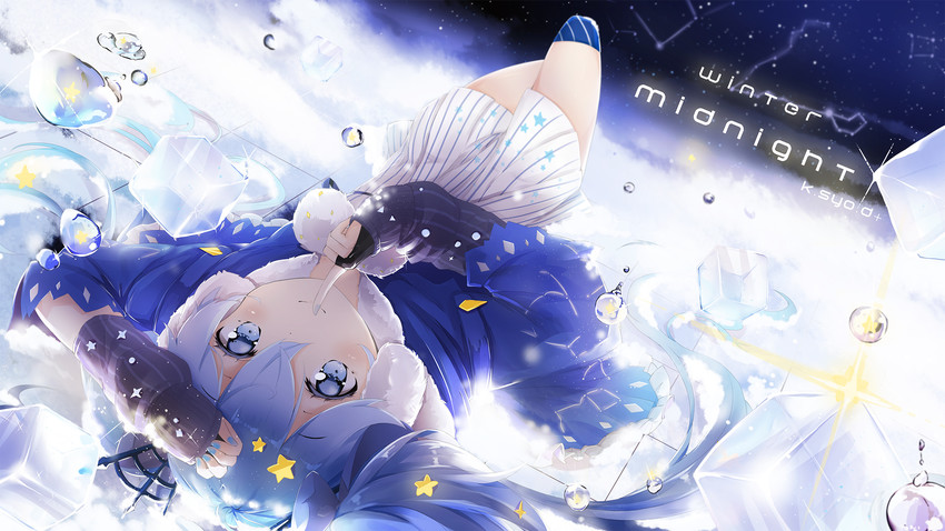 hatsune miku and fuyu no yoru miku (vocaloid) drawn by asahi_kuroi