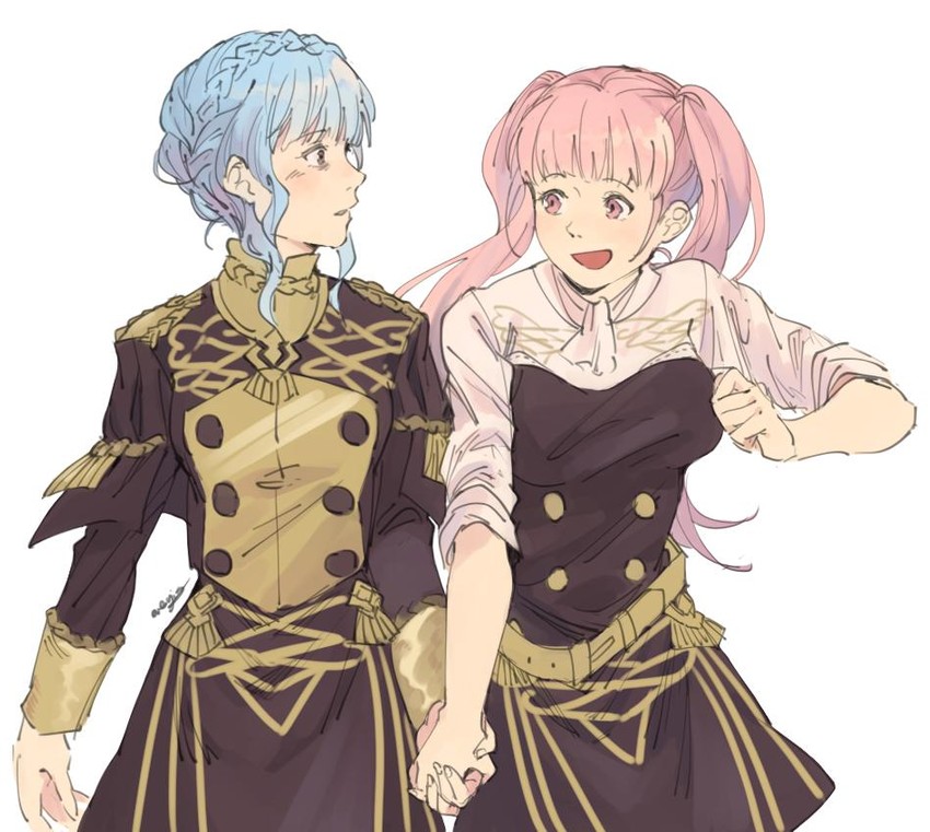 hilda valentine goneril and marianne von edmund (fire emblem and 1 more) drawn by schwarzfaenge