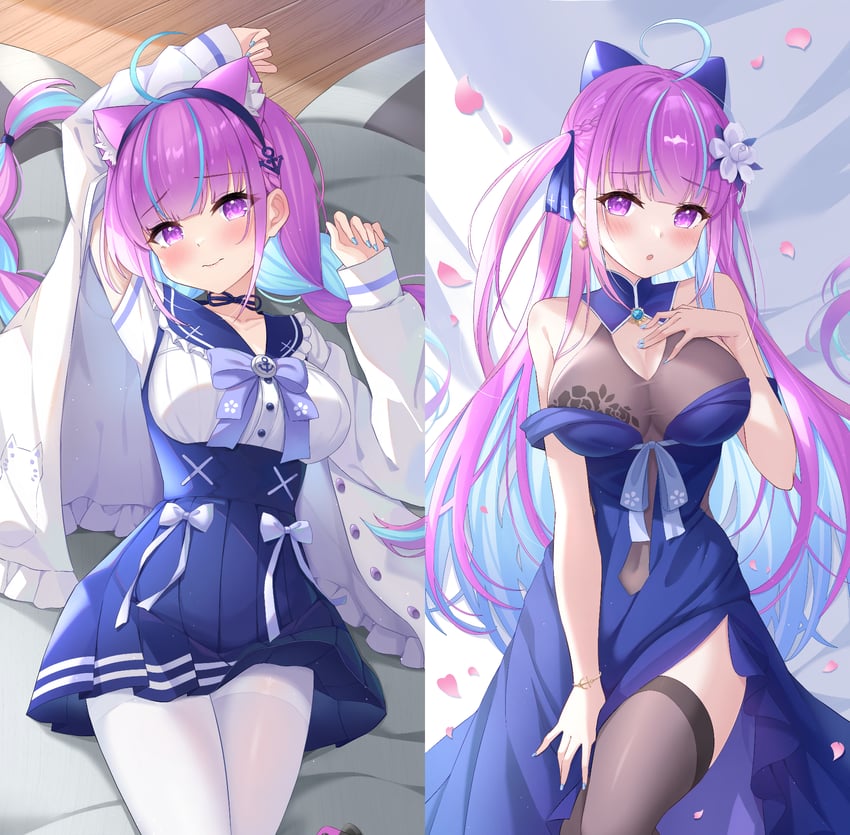 minato aqua (hololive) drawn by keikei_(kitty_colors)