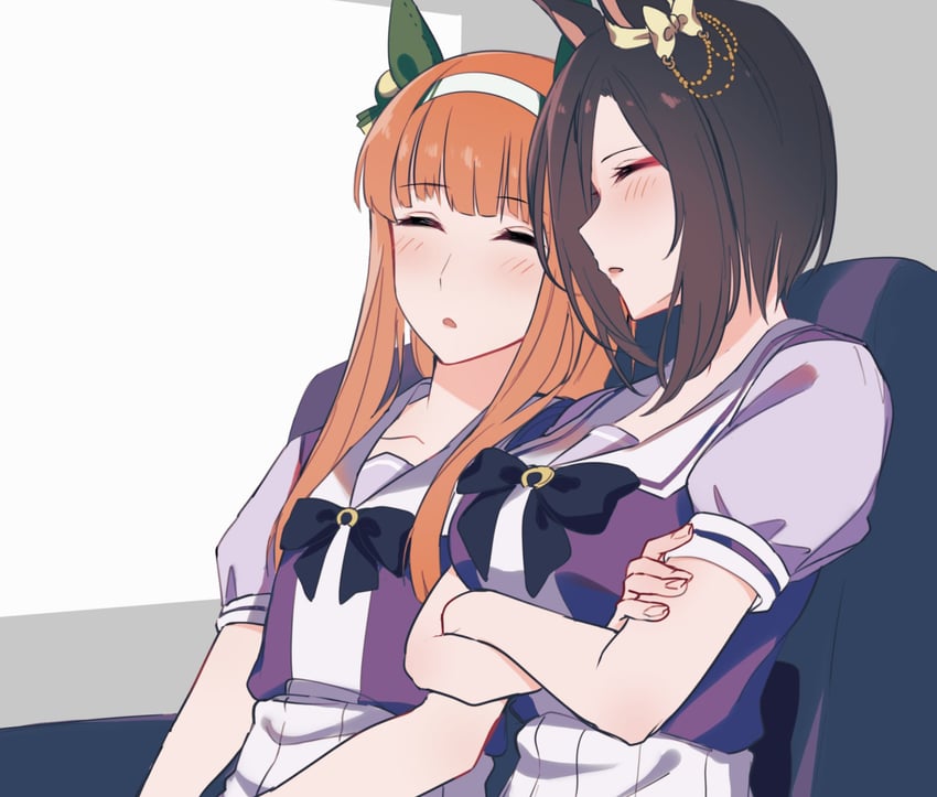 silence suzuka and air groove (umamusume) drawn by sugamo_(rainysnowy108)