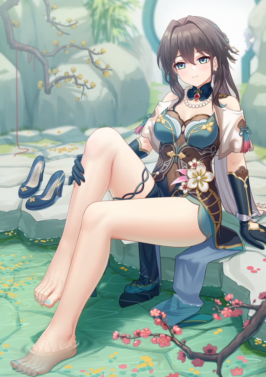 ruan mei (honkai and 1 more) drawn by satomi_(745684552)