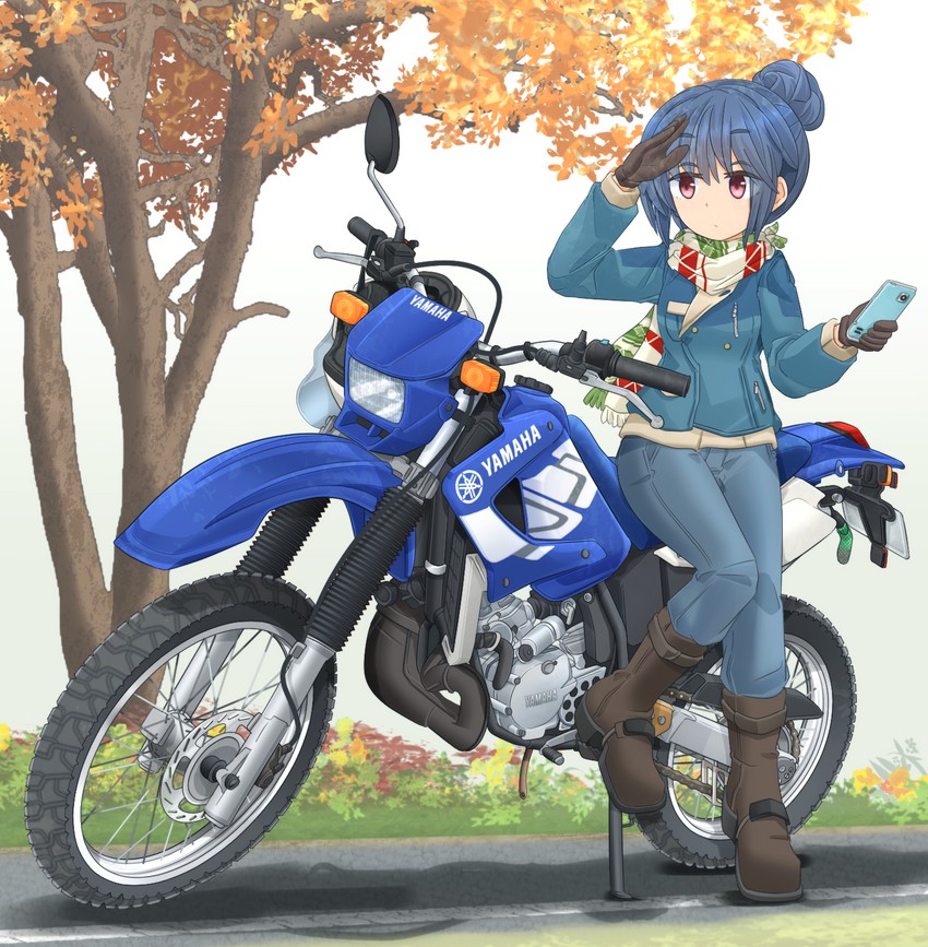 shima rin (yurucamp and 1 more) drawn by mikeran_(mikelan)