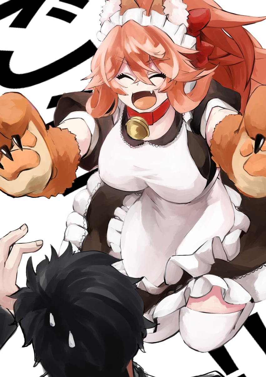 fujimaru ritsuka, tamamo, and tamamo cat (fate and 1 more) drawn by gumi_(the_eye_of_darkness)