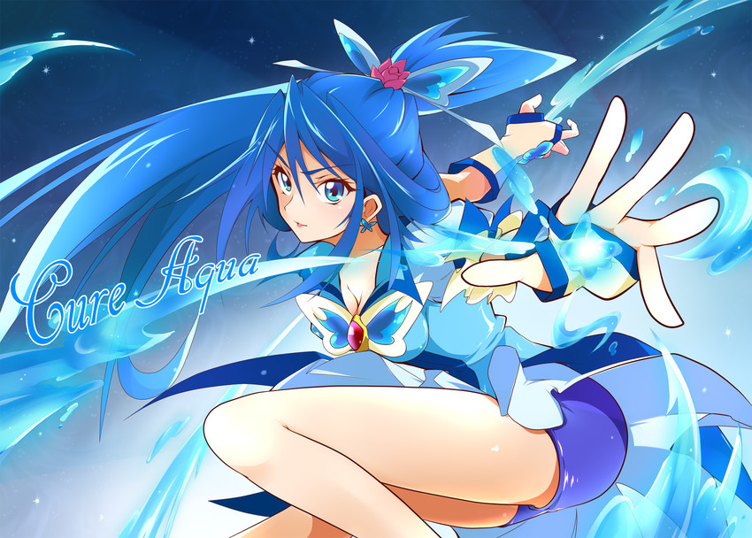 minazuki karen and cure aqua (precure and 2 more) drawn by ashita_wa_hitsuji