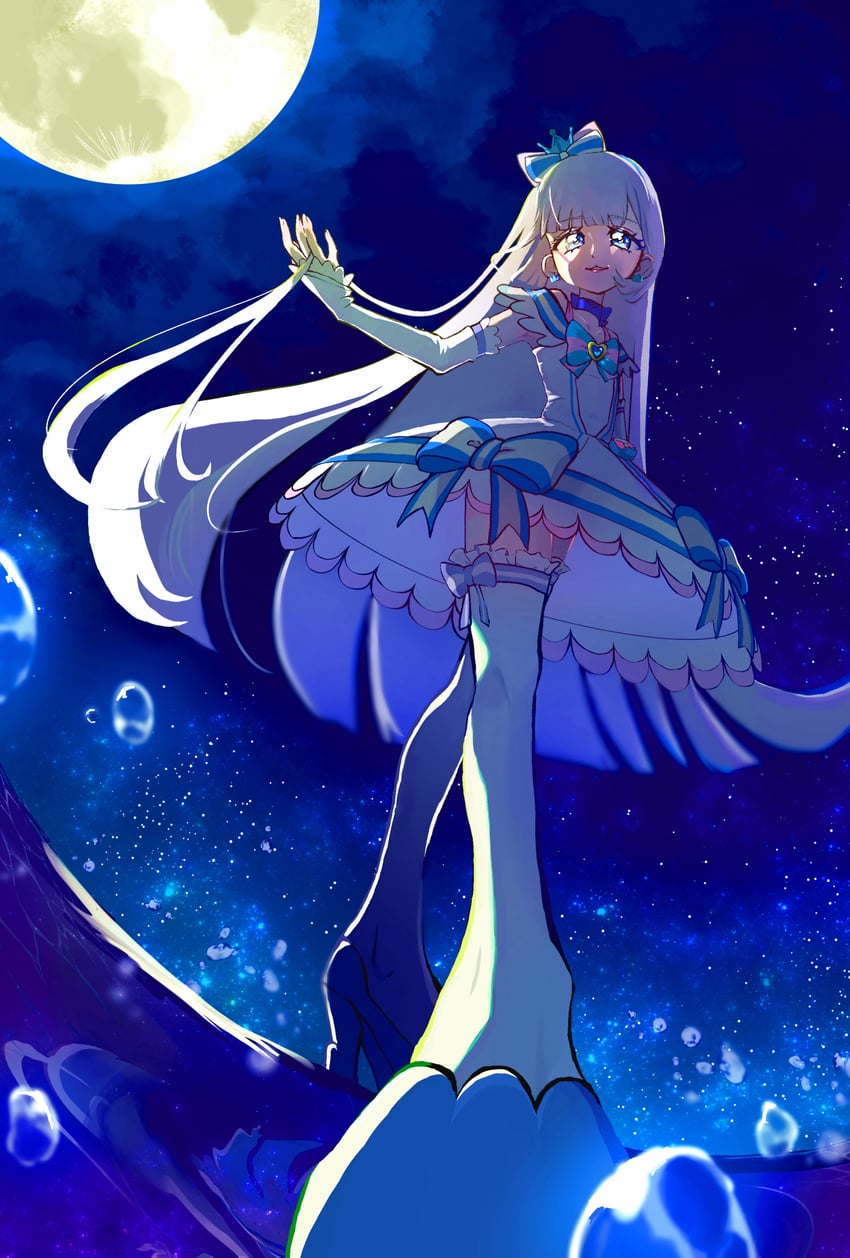 nekoyashiki yuki and cure nyammy (precure and 1 more) drawn by marimo_(mariko_8279)