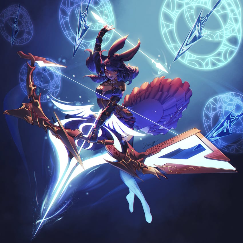 warrior of light and bard (final fantasy and 1 more) drawn by zaiisey