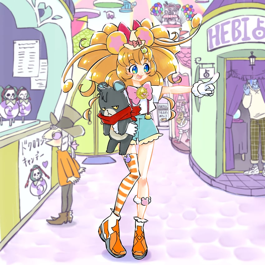cure mofurun and kushe (precure and 1 more) drawn by ton_(ton39342104)