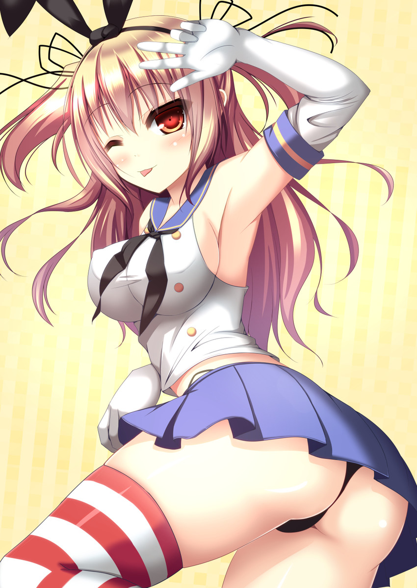 shimakaze (original and 1 more) drawn by nyarumi