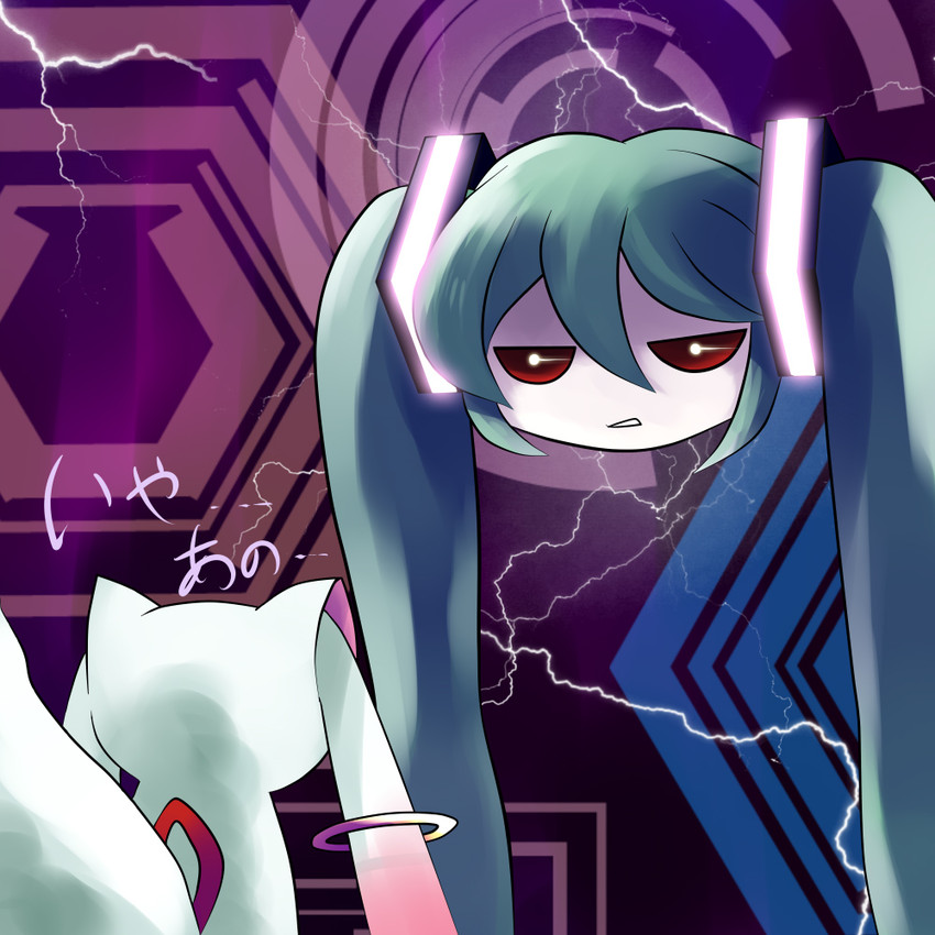 hatsune miku, kyubey, and shiteyan'yo (vocaloid and 1 more) drawn by yume_shokunin