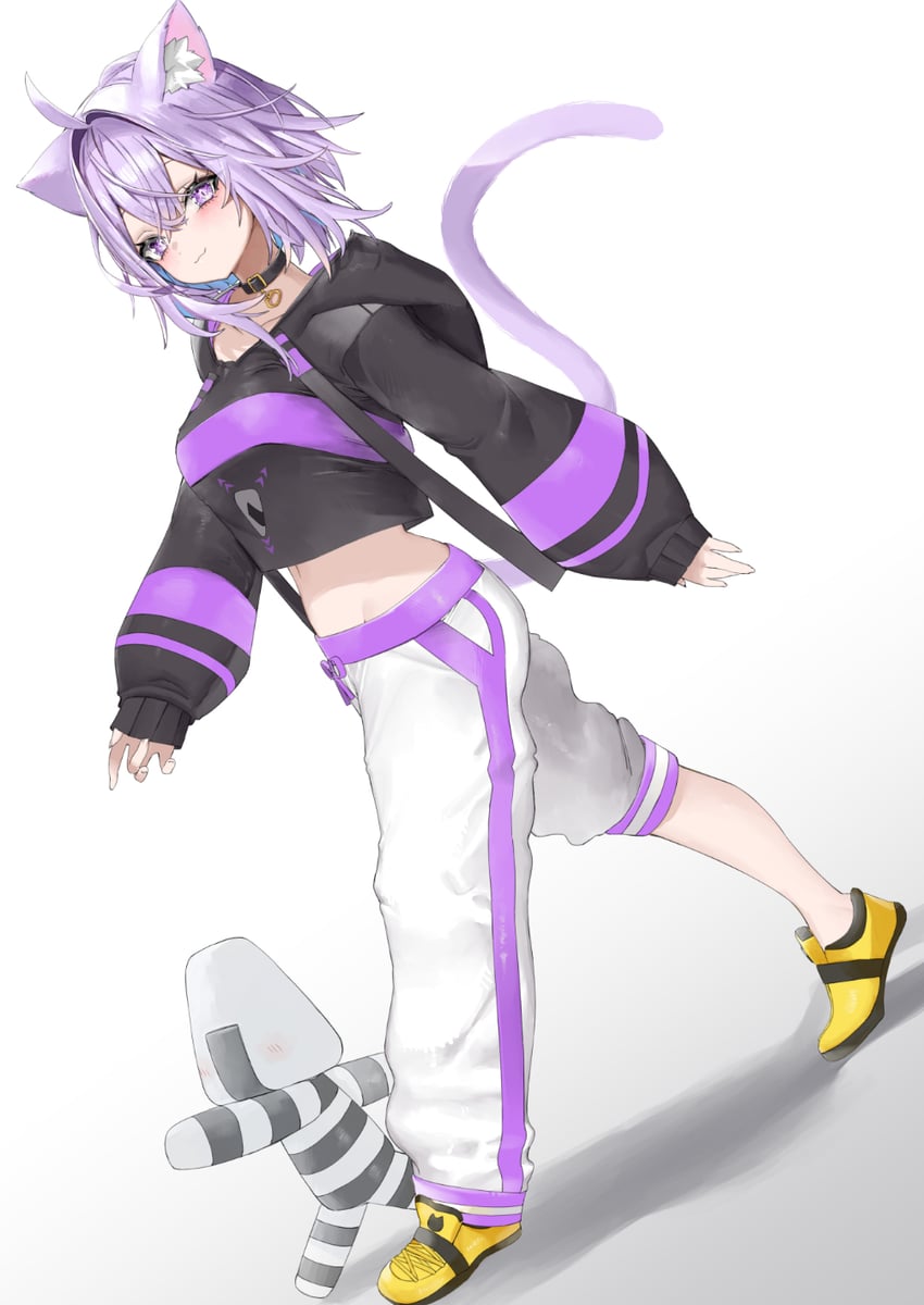 nekomata okayu and onigirya (hololive and 1 more) drawn by kamioka_shun'ya