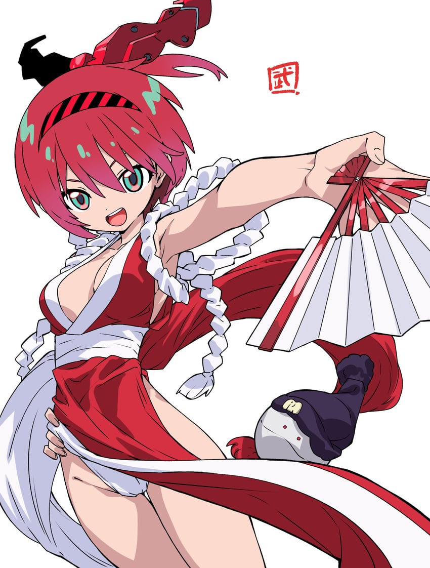 shiranui mai, amate yuzuriha, and haro (gundam and 4 more) drawn by take_shinobu