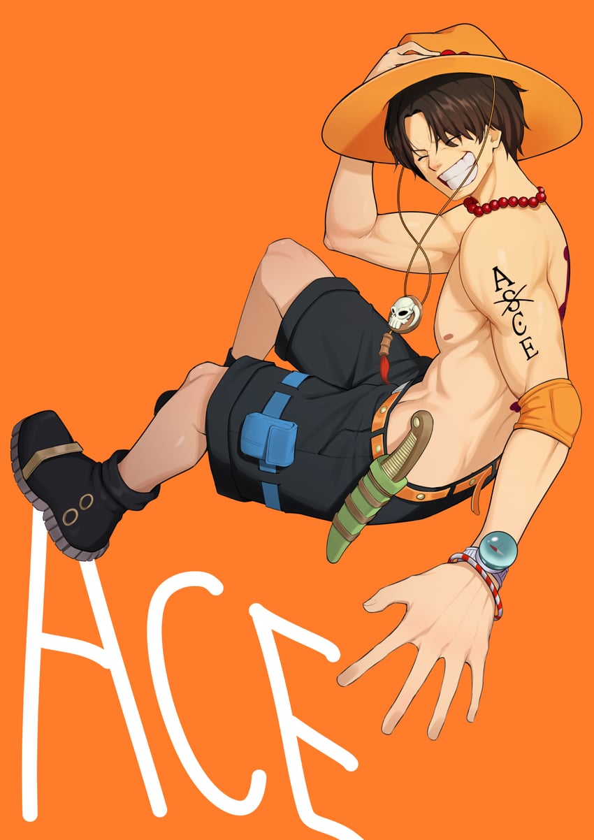 portgas d. ace (one piece) drawn by shouroro