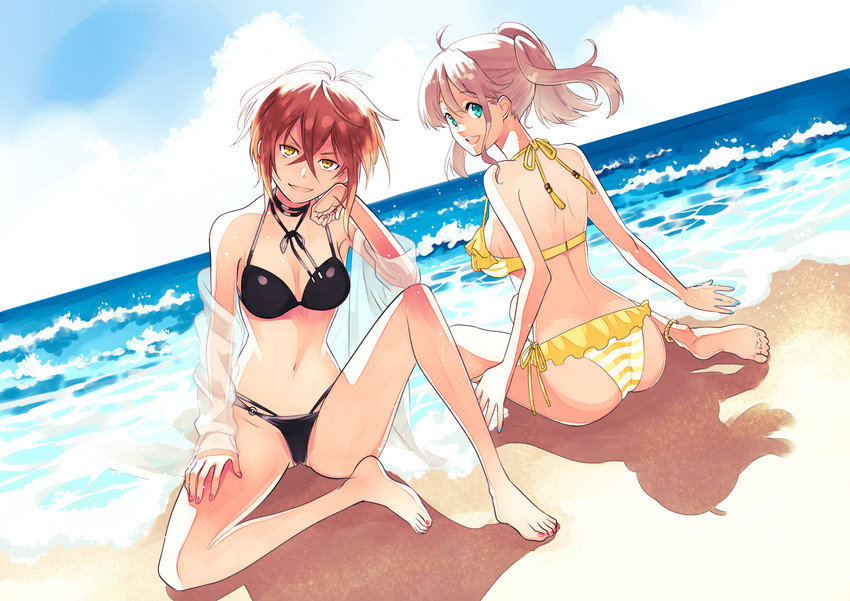 uchinomaki manami and anou machi (baggataway) drawn by kohinata_iroha