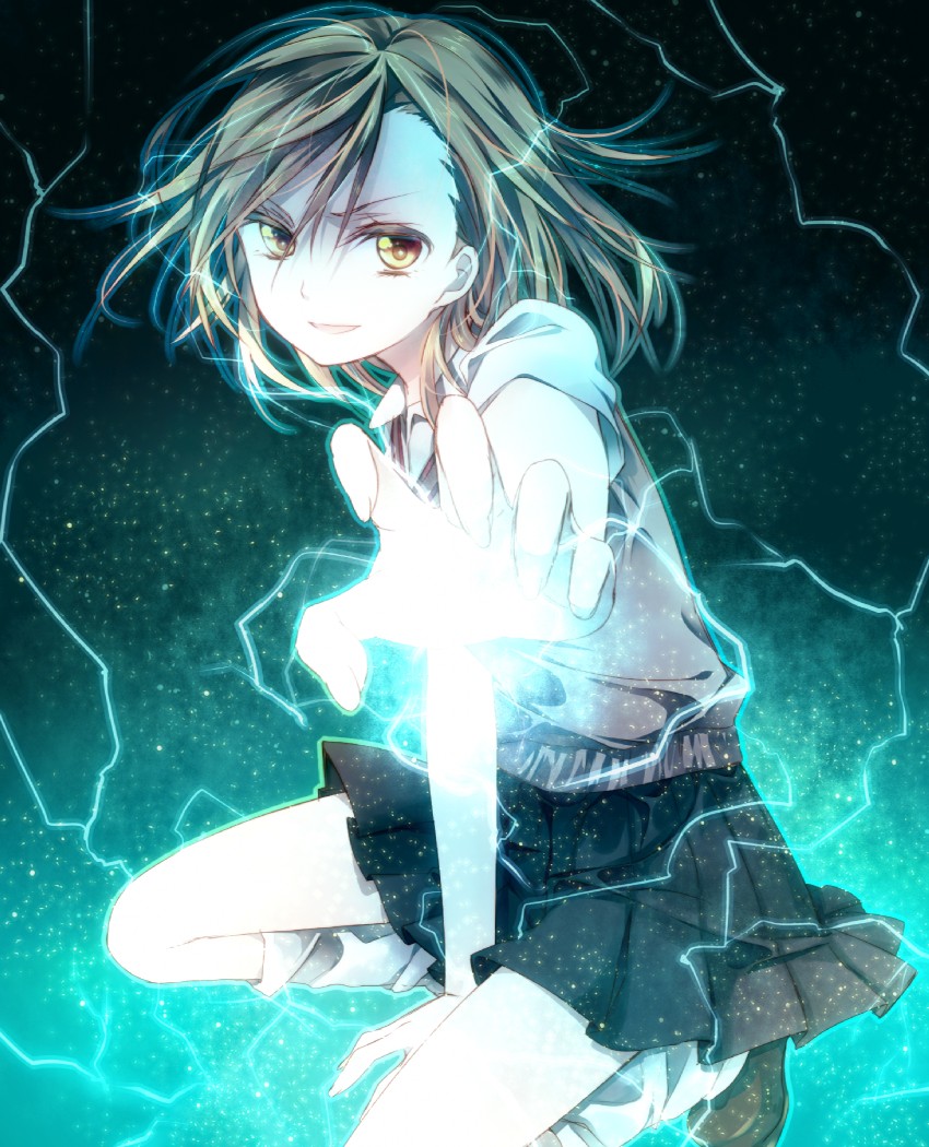 misaka mikoto (toaru majutsu no index and 1 more) drawn by riichu