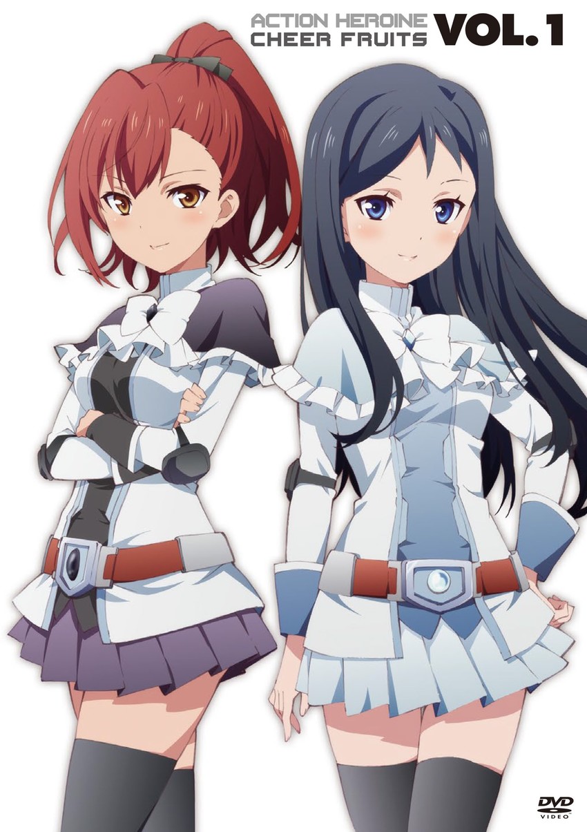 shirogane misaki and kuroki roko (action heroine cheer fruits) drawn by ide_naomi