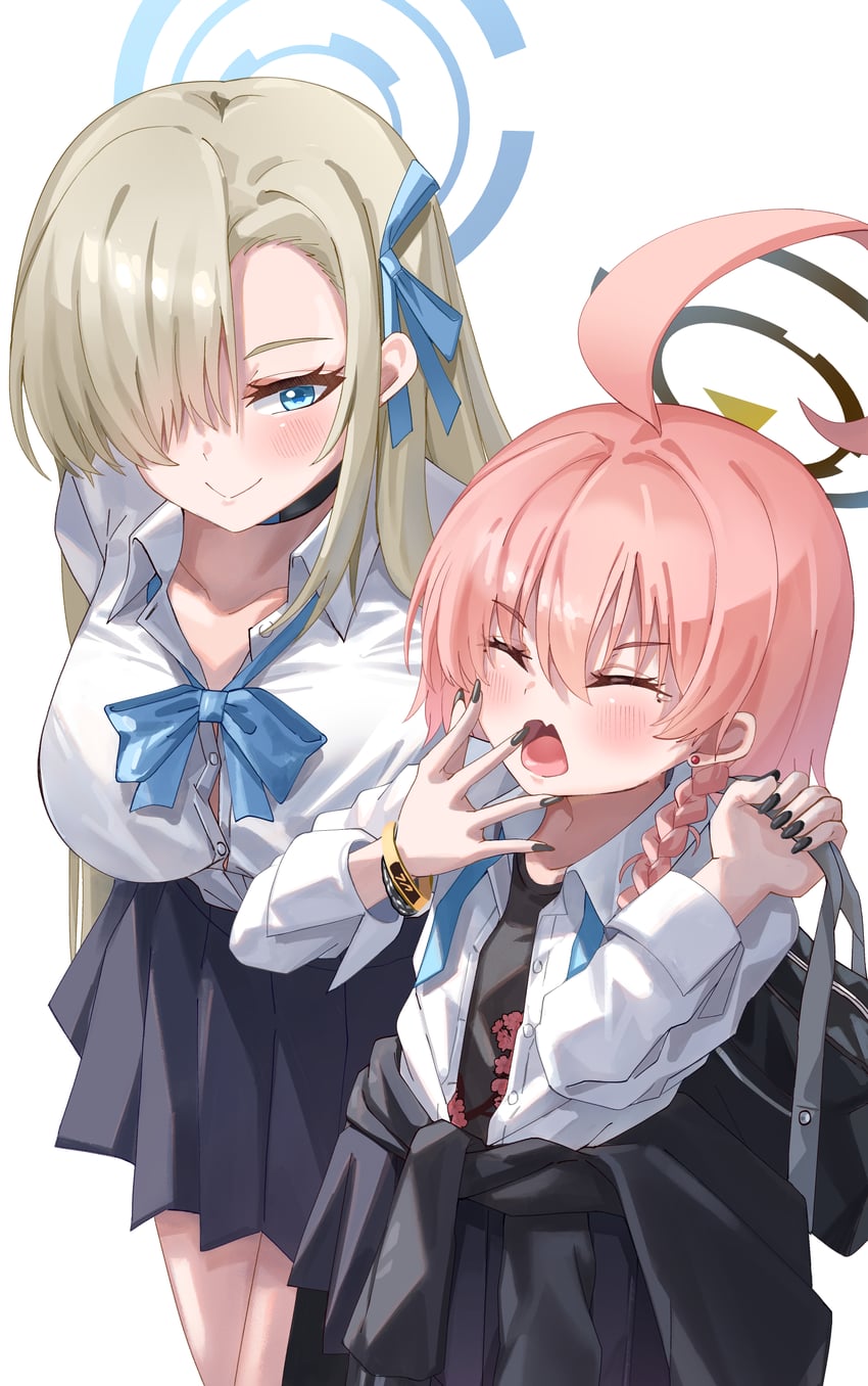 asuna and neru (blue archive) drawn by mahoro_(minase_mahoro)