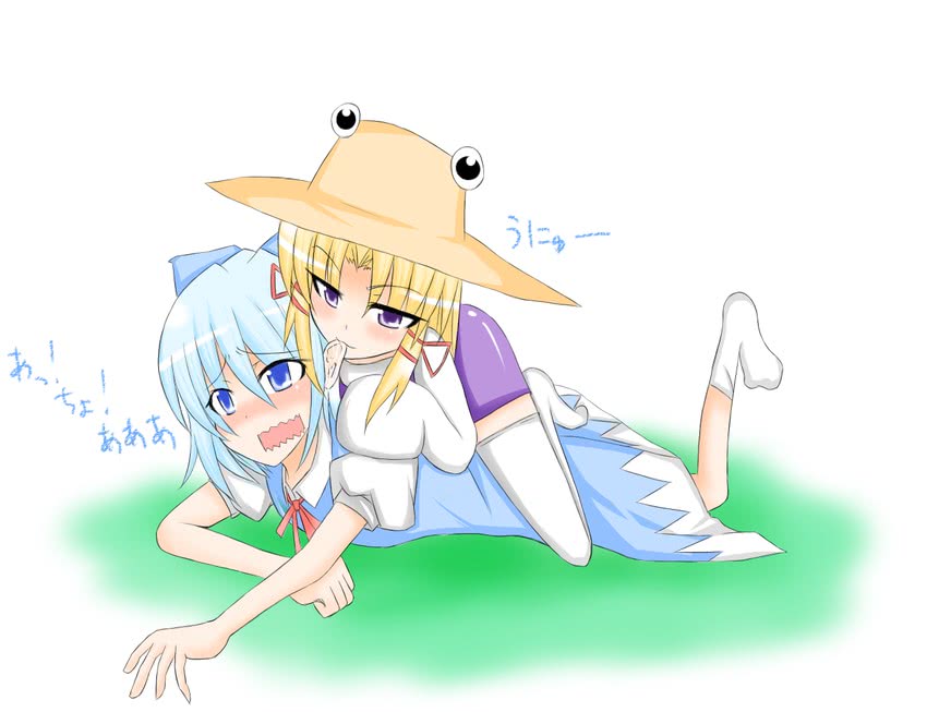 cirno and moriya suwako (touhou) drawn by nakatama_kyou
