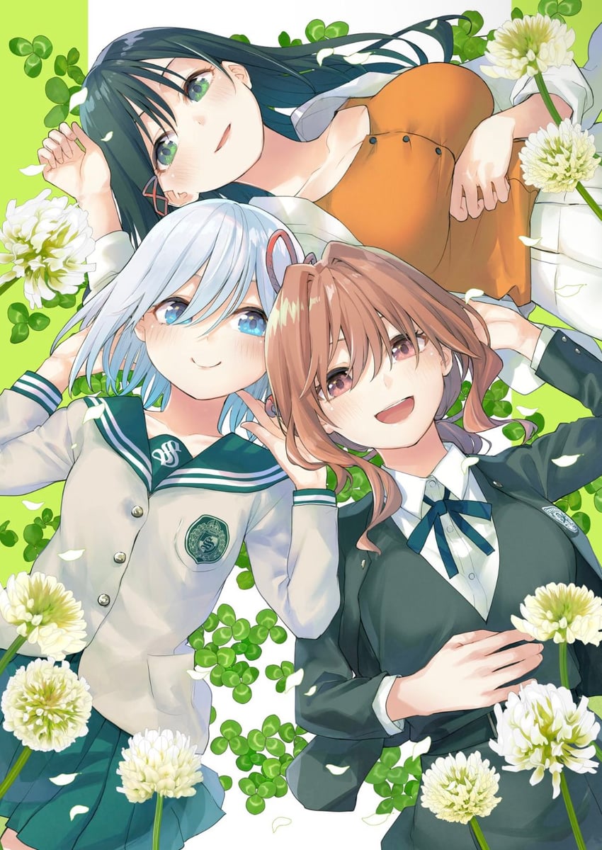 amagami asahi, amagami yae, and amagami yuna (amagami-san chi no enmusubi) drawn by marcey