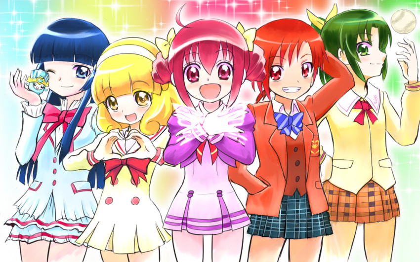 midorikawa nao, kise yayoi, aoki reika, hino akane, hoshizora miyuki, and 1 more (precure and 6 more) drawn by 1dora