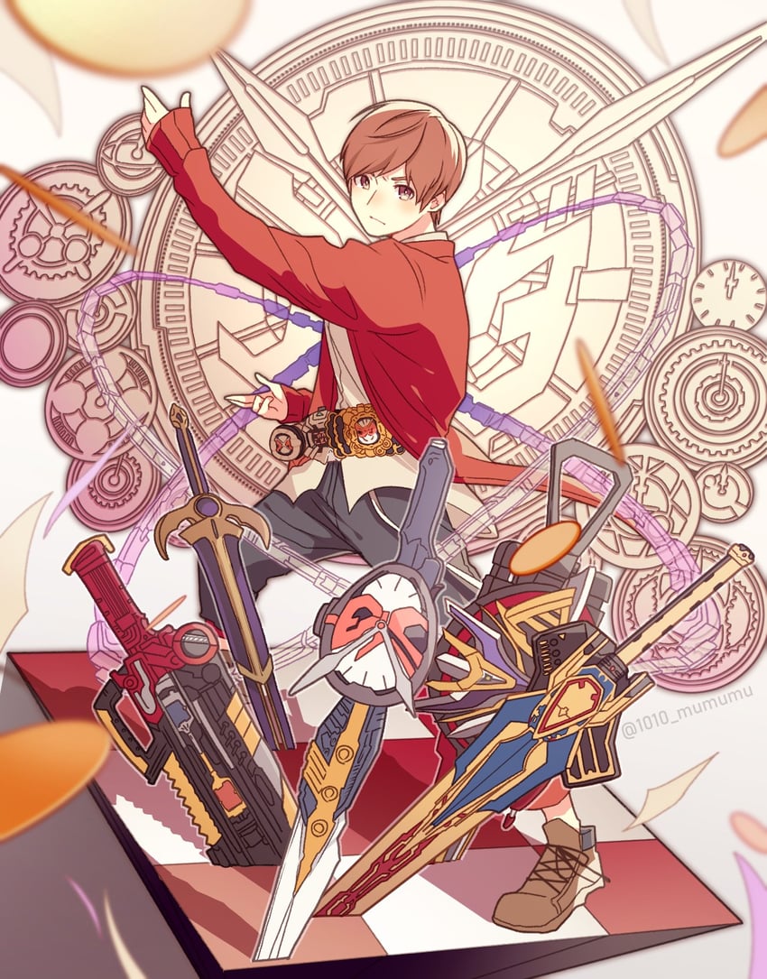 tokiwa sougo (kamen rider and 5 more) drawn by 1010_mumumu