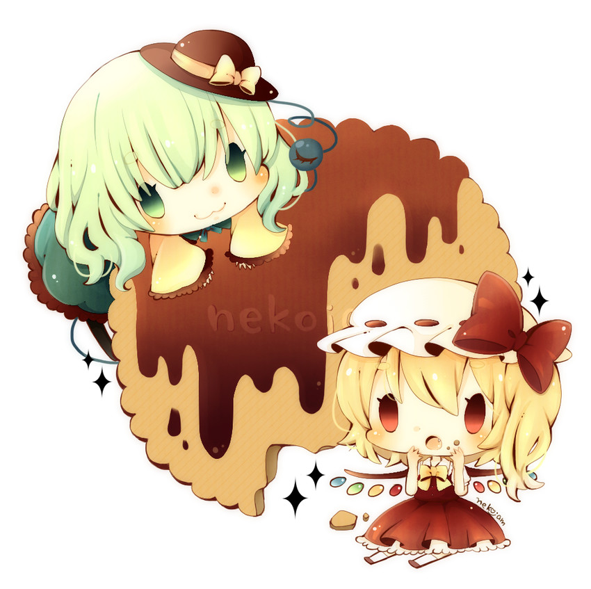 flandre scarlet and komeiji koishi (touhou) drawn by mike_(mikeneko)