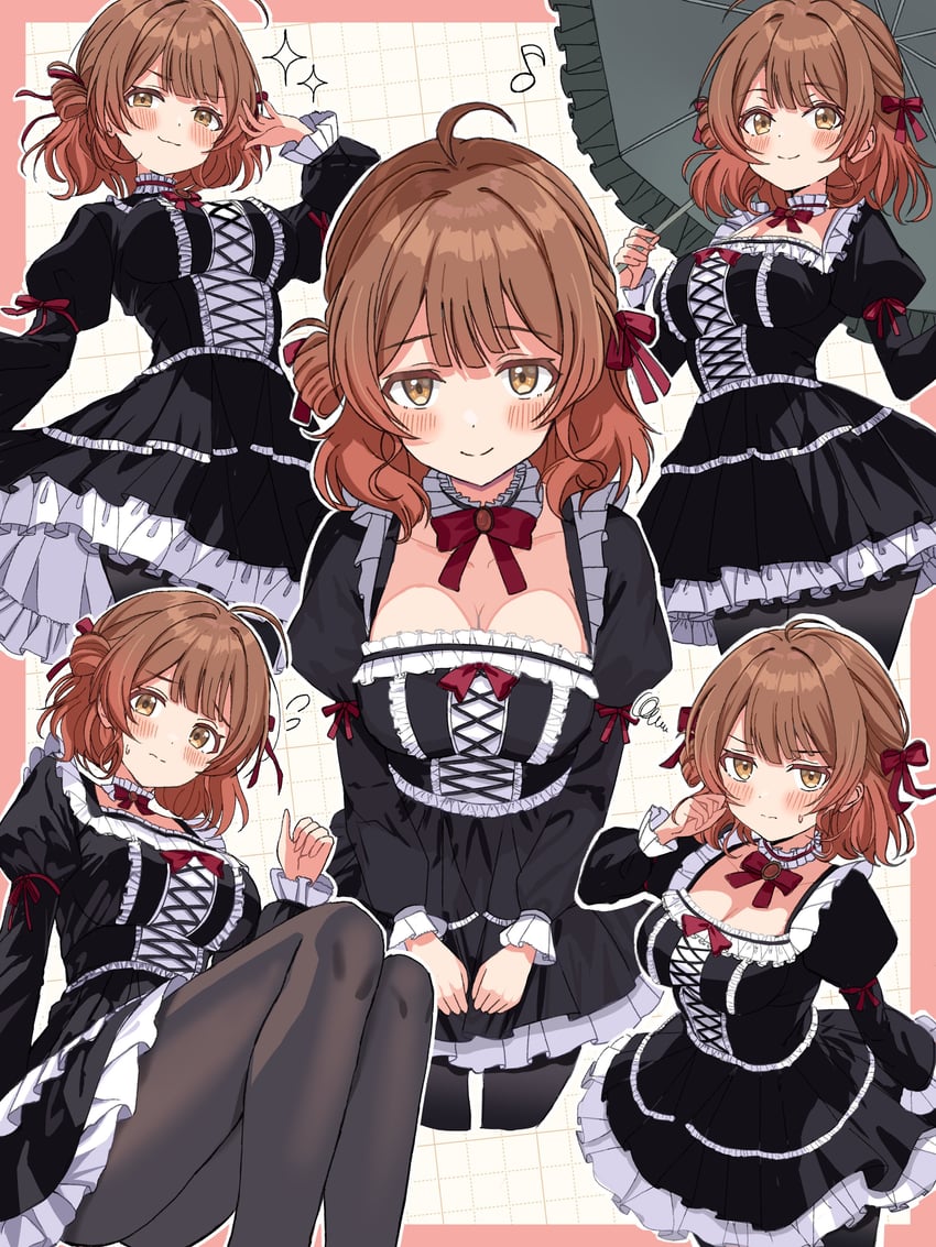 hanami ume (idolmaster and 1 more) drawn by hiyoko_neneko
