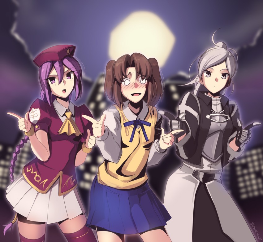 sion eltnam, yumizuka satsuki, sion eltnam atlasia, and riesbyfe stridberg (tsukihime and 2 more) drawn by boa_(brianoa)