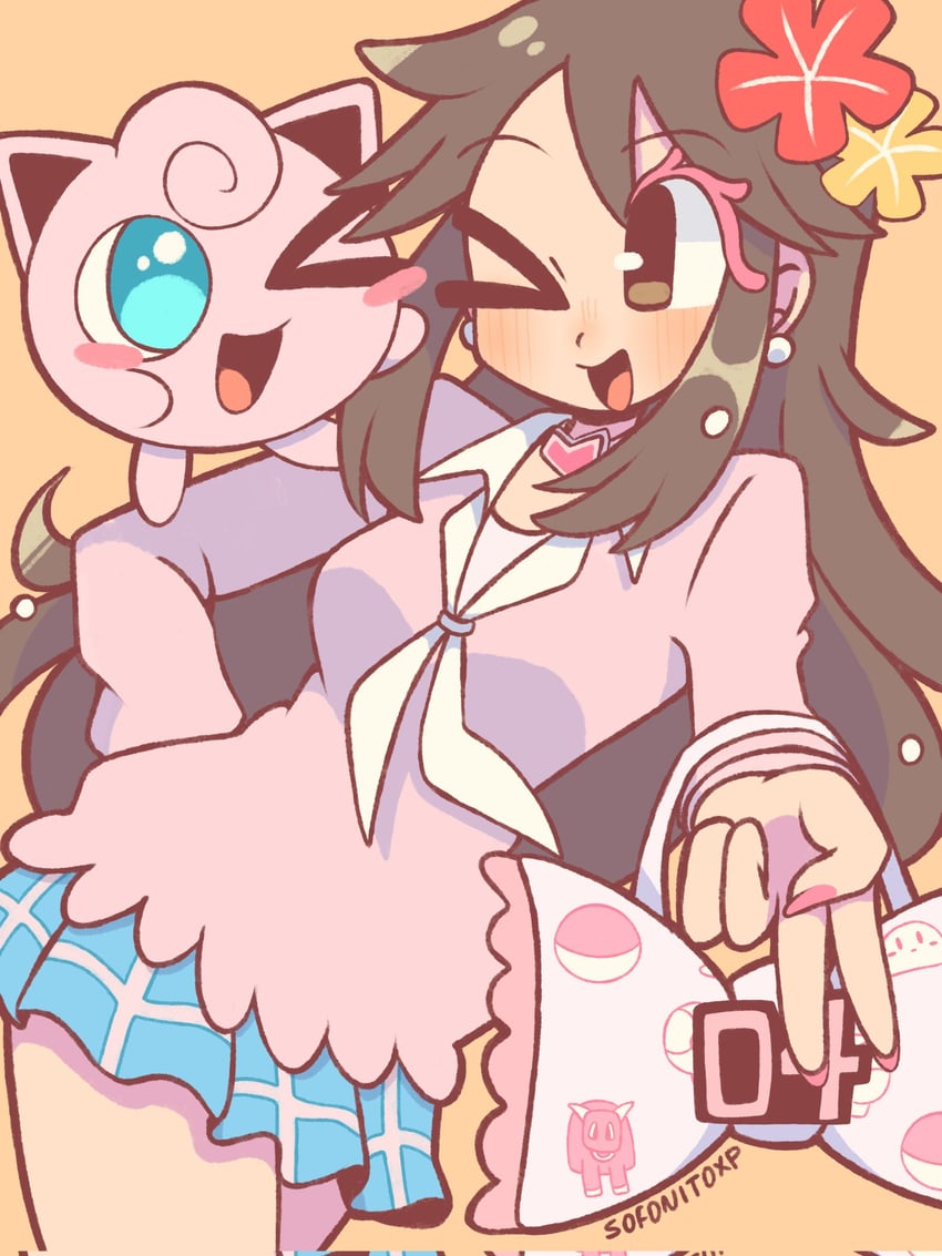hatsune miku, leaf, jigglypuff, fairy miku, bull sprite, and 1 more (pokemon and 3 more) drawn by sofo_soup
