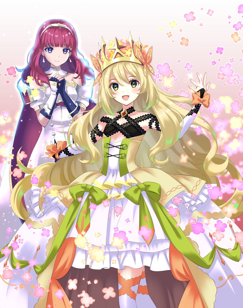celine and celica (fire emblem and 2 more) drawn by kakiko210