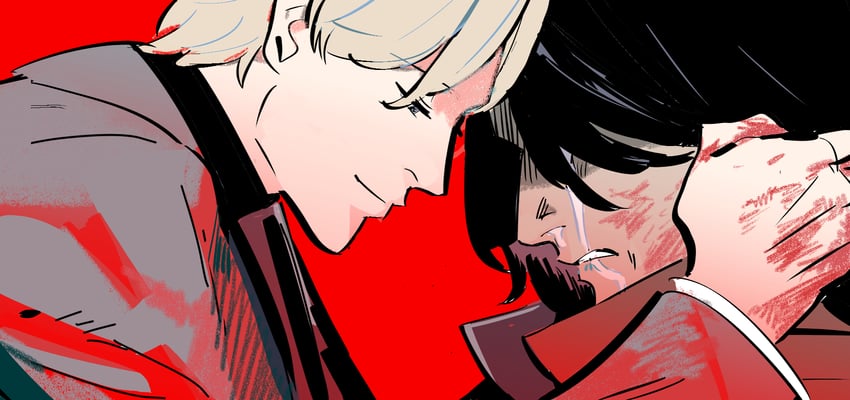 johan liebert and tenma kenzou (monster) drawn by j.r._doyle