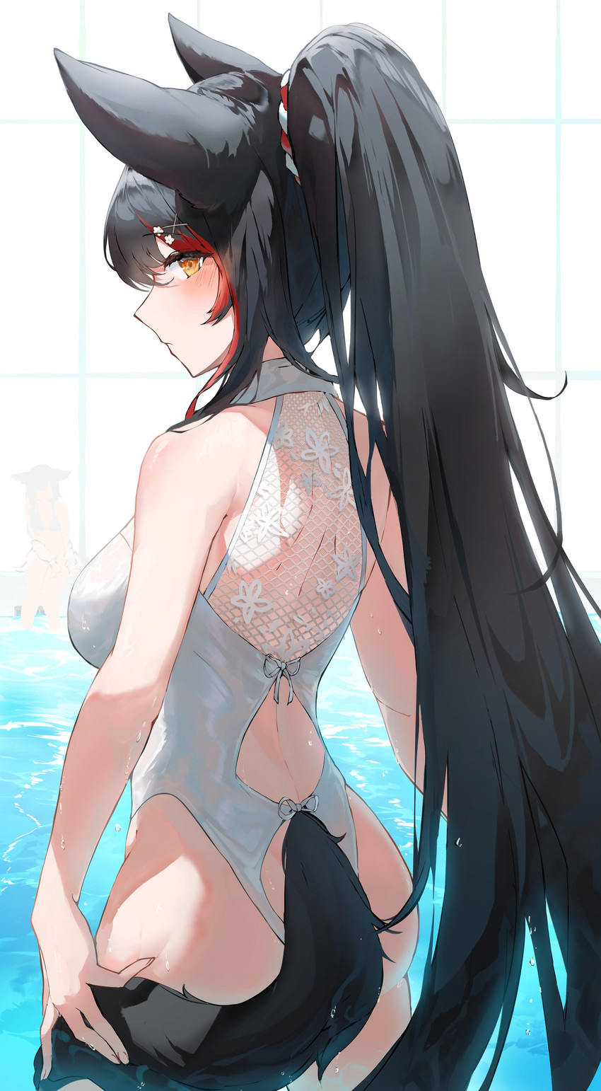 shirakami fubuki and ookami mio (hololive) drawn by kabedoru
