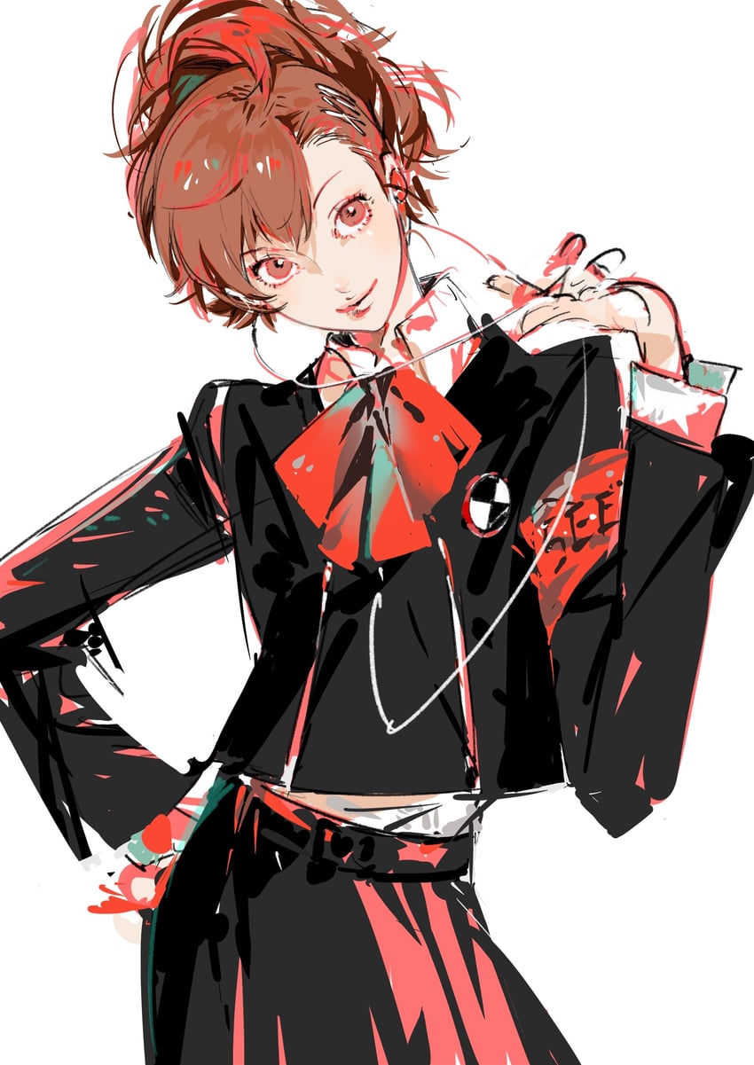 shiomi kotone (persona and 2 more) drawn by ringo_duckkk
