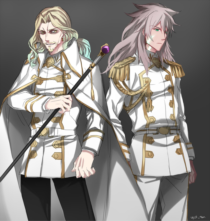 siegfried, vlad iii, darnic prestone yggdmillennia, and gordes musik yggdmillennia (fate and 1 more) drawn by ycco_(estrella)