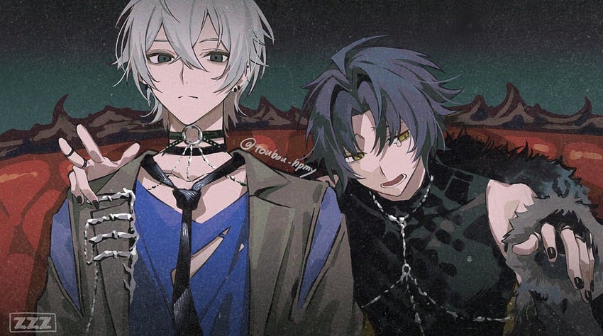 wise and asaba harumasa (zenless zone zero) drawn by hinatsu