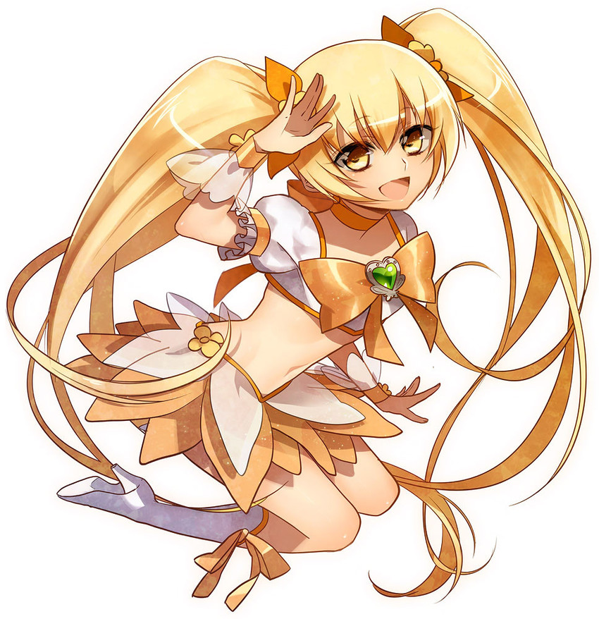 myoudouin itsuki and cure sunshine (precure and 1 more) drawn by murakami_yuichi