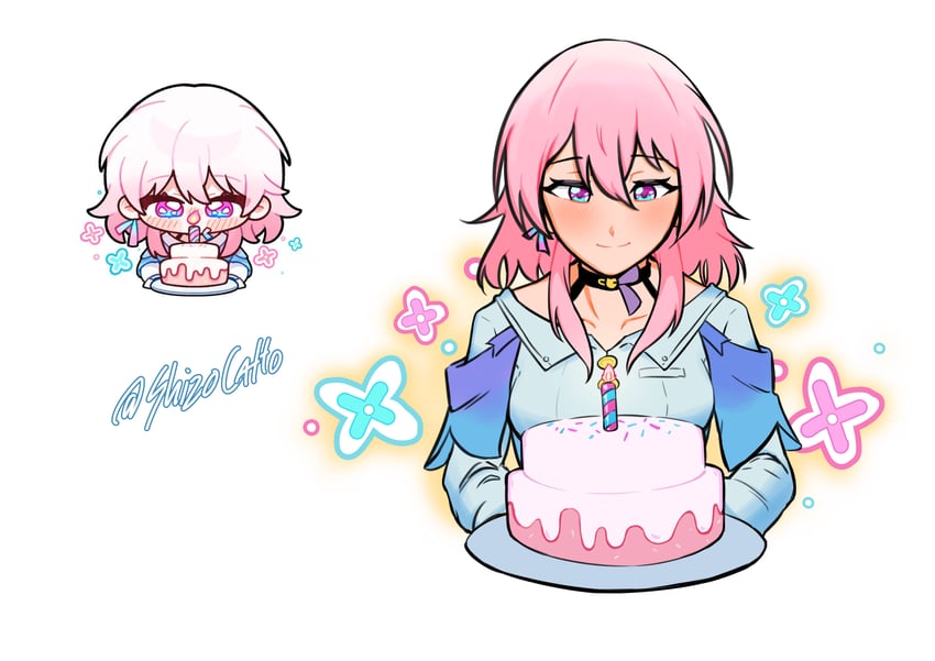 march 7th (honkai and 1 more) drawn by shizocatto