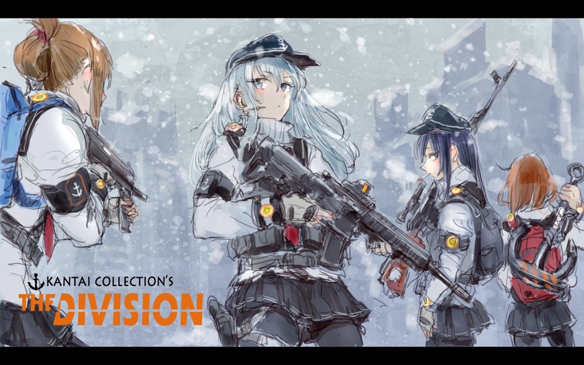 hibiki, inazuma, ikazuchi, and akatsuki (kantai collection and 1 more) drawn by osakana_(denpa_yun'yun)