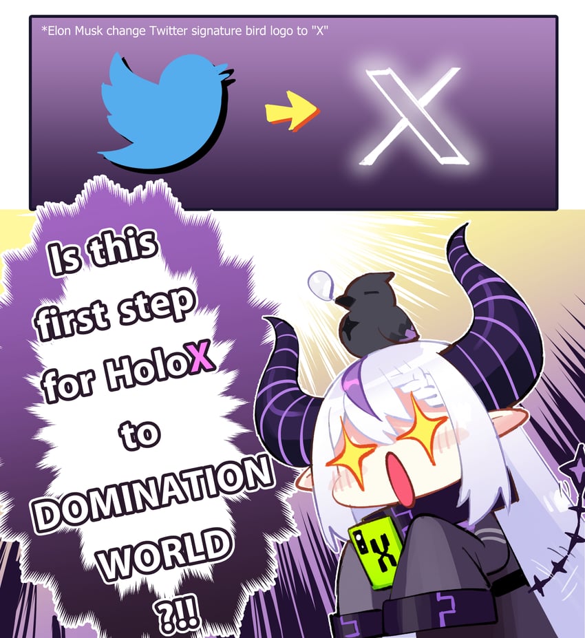 la+ darknesss and crow (hololive and 1 more) drawn by adarin