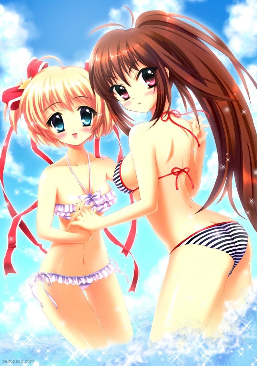 natsume rin and kamikita komari (little busters!) drawn by pecorin