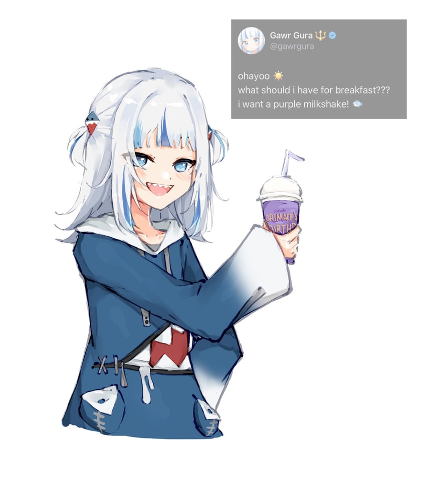 gawr gura (hololive and 2 more) drawn by ma_draws