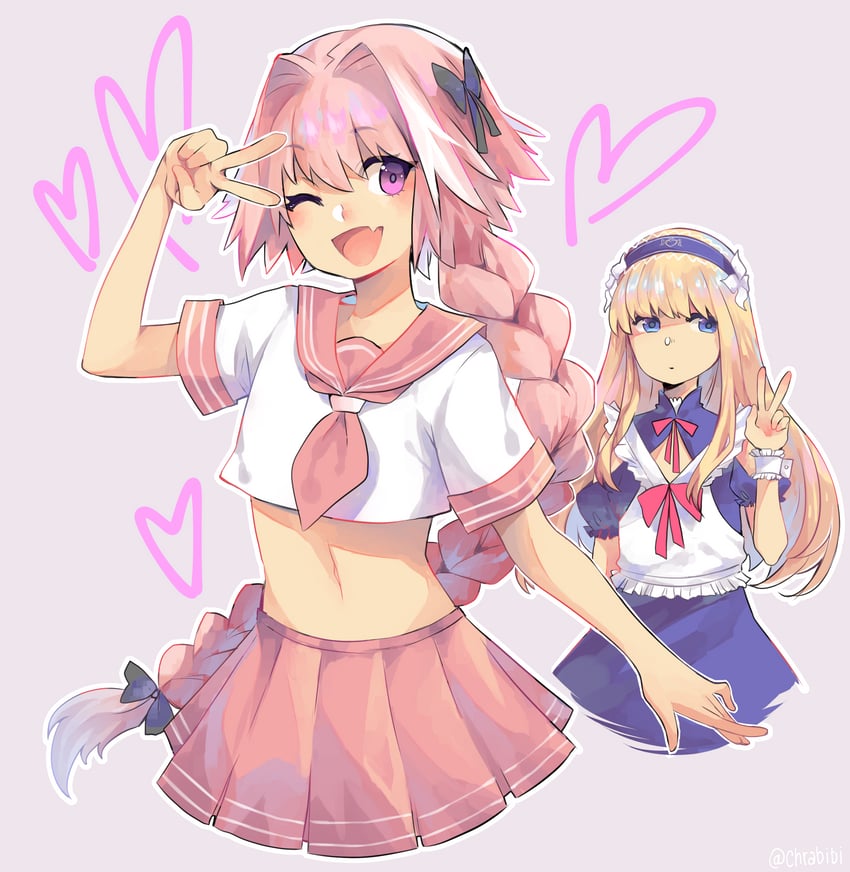 astolfo and chevalier d'eon (fate and 2 more) drawn by chrabi