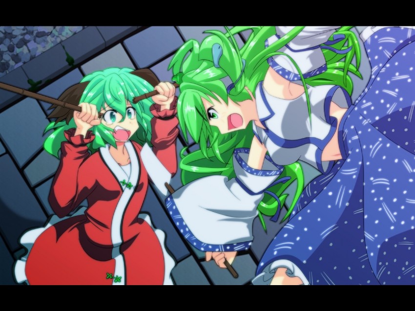 kochiya sanae and kasodani kyouko (touhou) drawn by cato_(monocatienus)