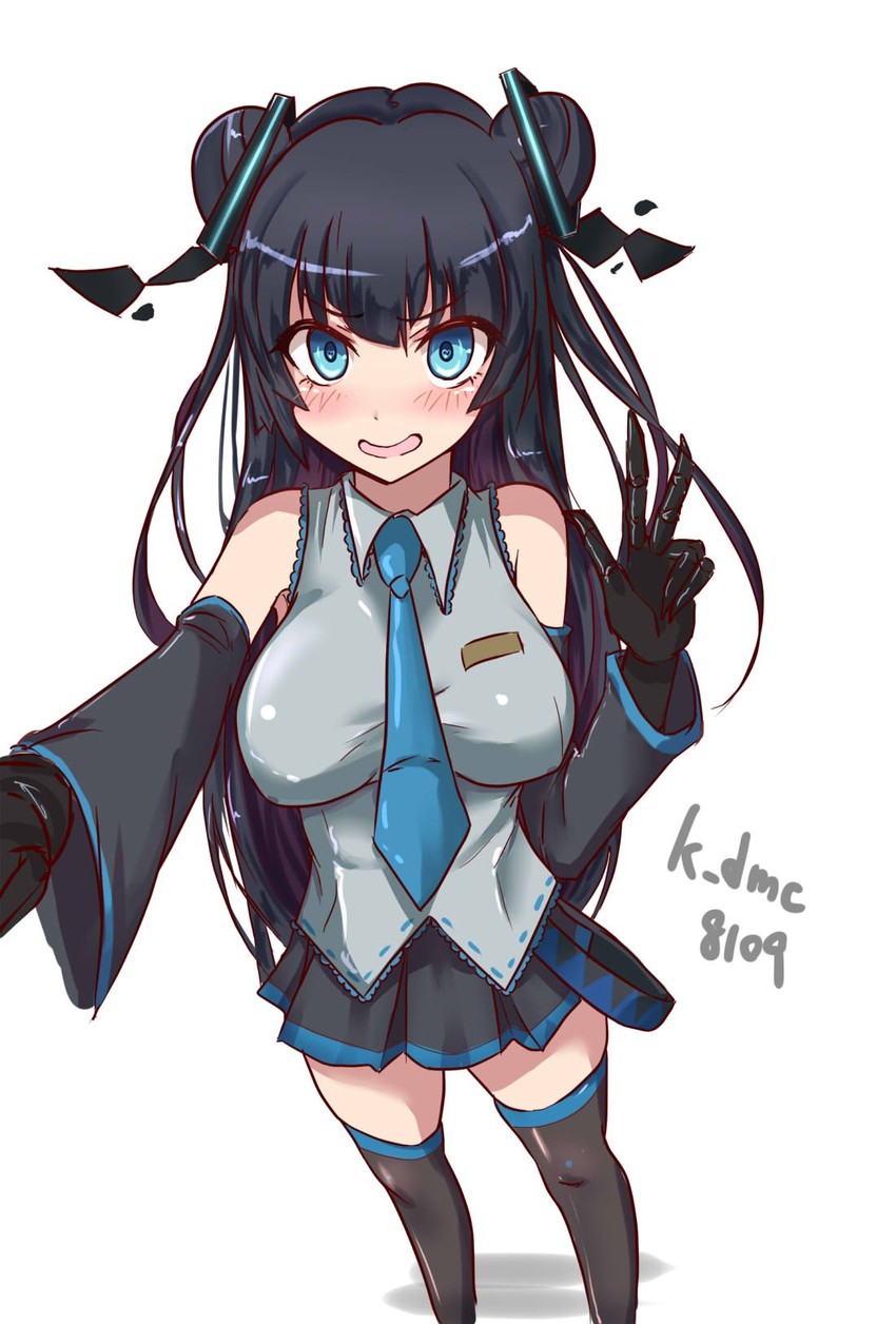 hatsune miku and light cruiser oni (kantai collection and 1 more) drawn by kihou_no_gotoku_dmc