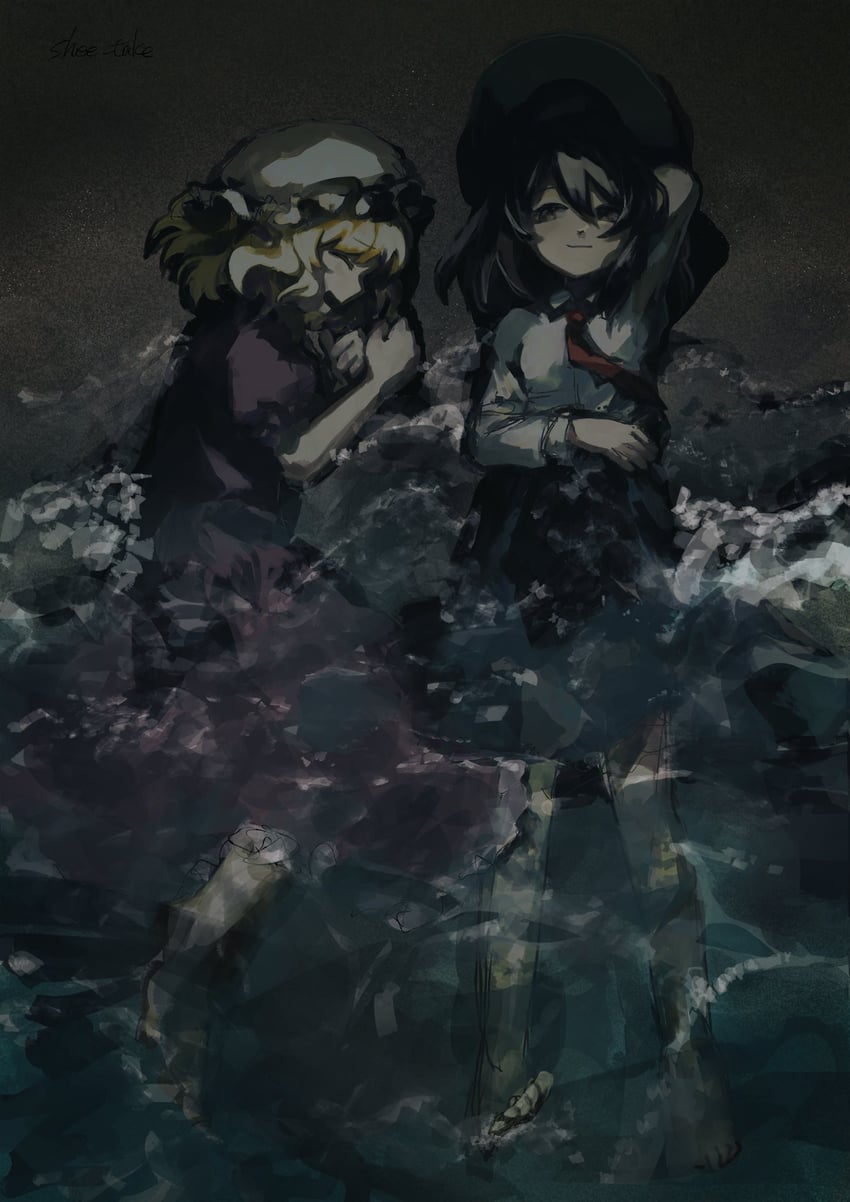 usami renko and maribel hearn (touhou) drawn by shee_take