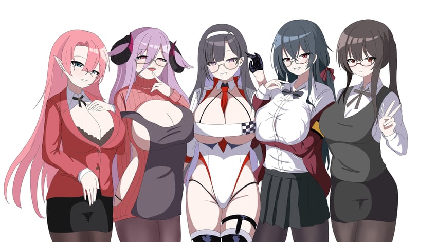 taihou, duke of york, london, friedrich carl, and dupleix (azur lane) drawn by erciyuan_fan_mou